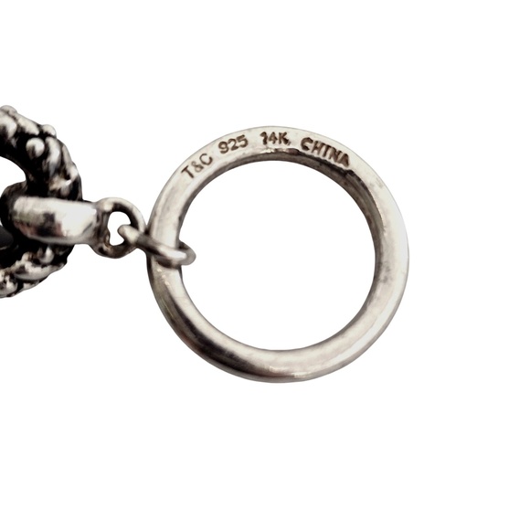 Town & Country T&C Sterling Silver Gold Cultured Pearl Toggle Bracelet #12890 - Picture 5 of 8